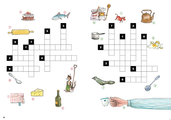 Петсон и Финдус решают кроссворд. Свен Нурдквист